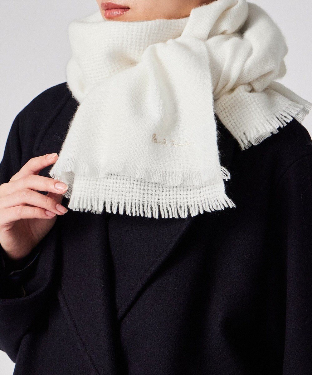 Paul Smith ダブルフェイス カシミヤ ドビー スカーフ 
