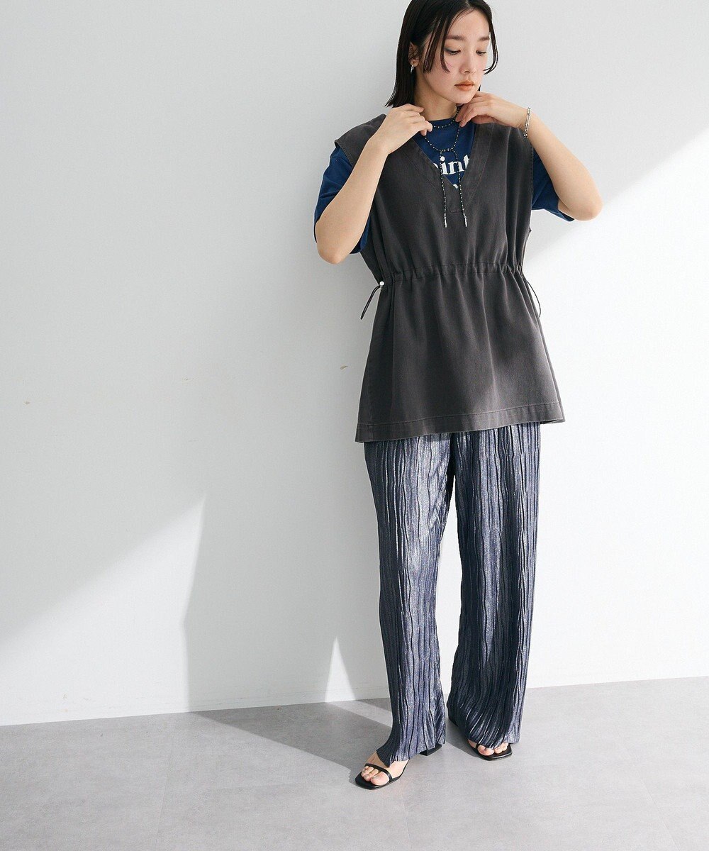 Green Parks セルフカットウェーブプリーツパンツ 