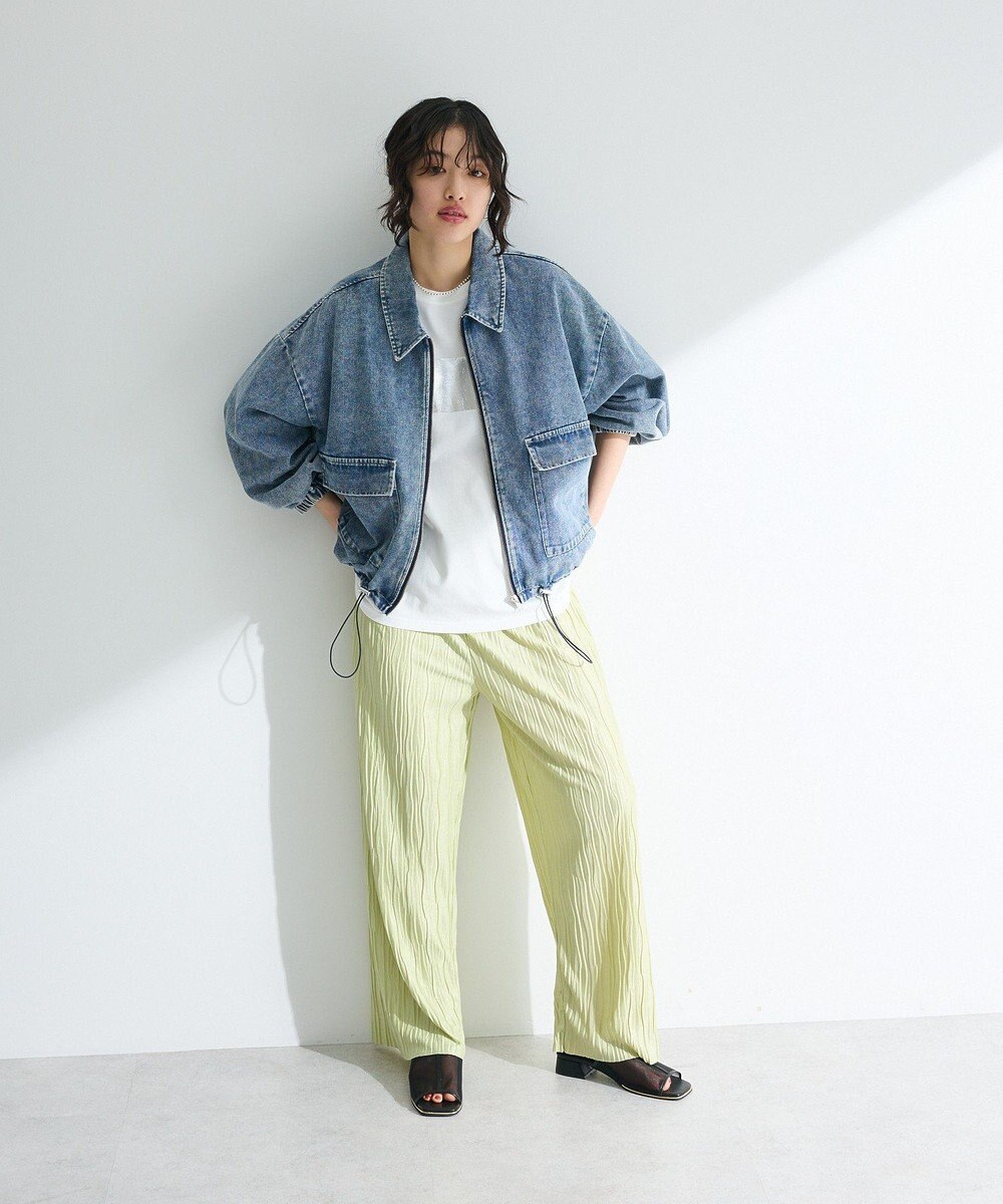 Green Parks セルフカットウェーブプリーツパンツ 