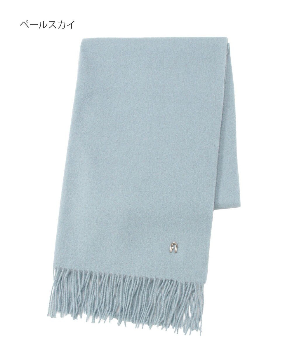 MOONBAT FURLA(フルラ）【WEB限定】ウール100％ アーチロゴ 無地ストール 190cm×60cm 