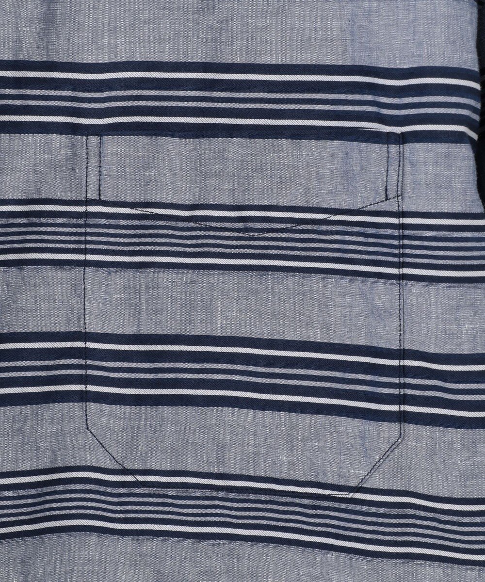 JOSEPH ABBOUD MOUNTAIN 【SPACE／UNISEX】七分袖 ランダムボーダー シャツ 