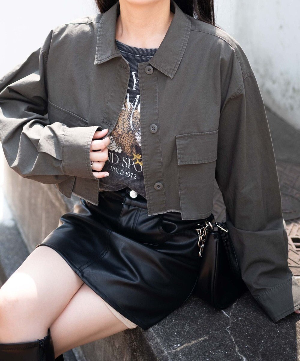 WEGO ミリタリーショートシャツ 