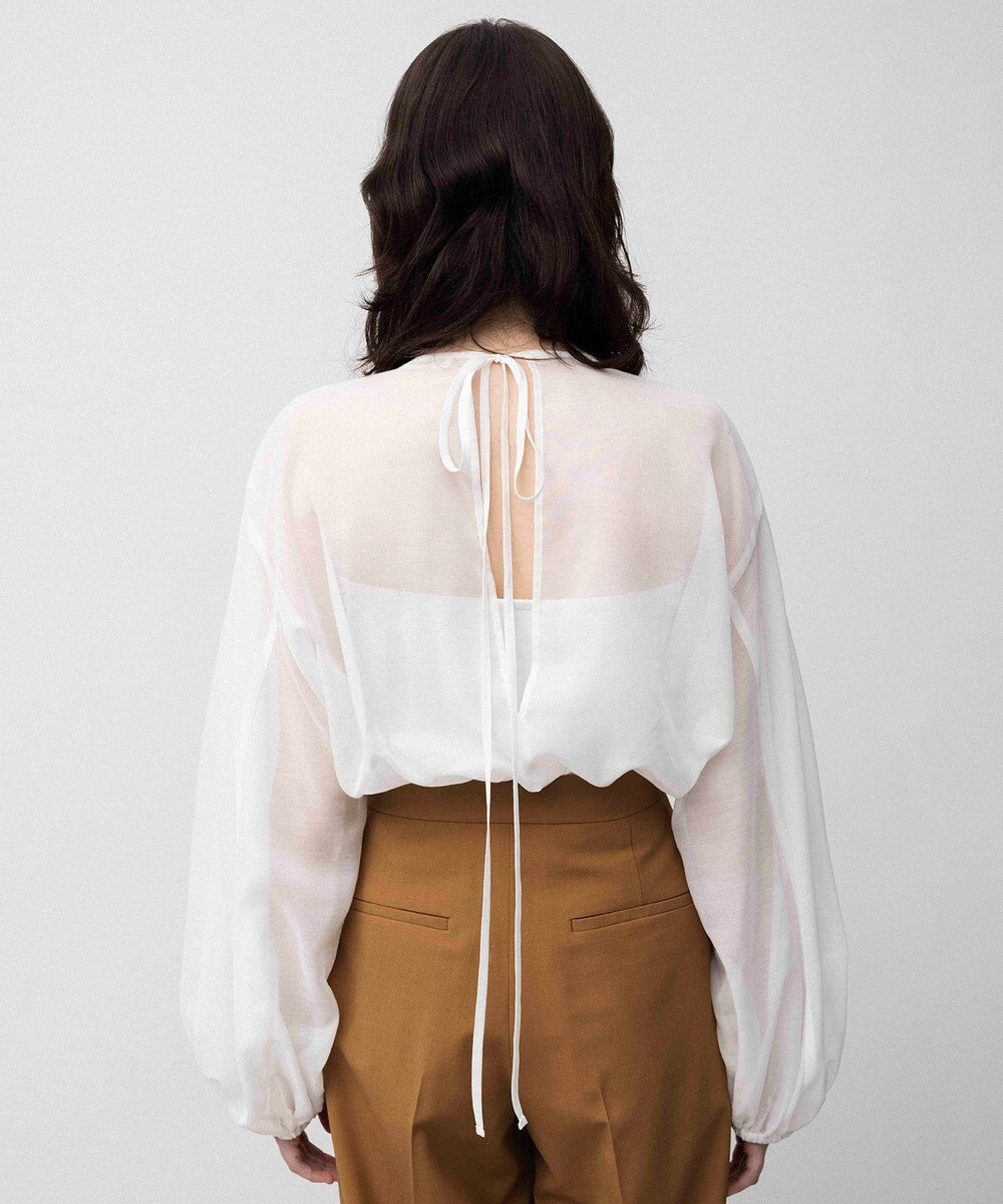 NAVE 【Nave】ブライトシアーボイル ギャザーブラウス 