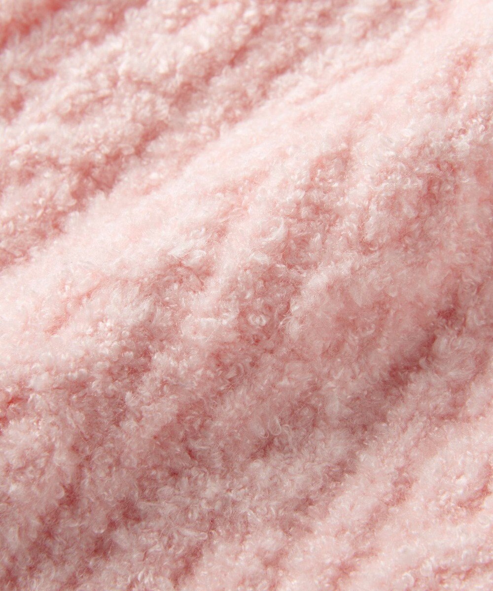 MIKI HOUSE HOT BISCUITS ぼん天付きケーブル編みモールニット帽子 