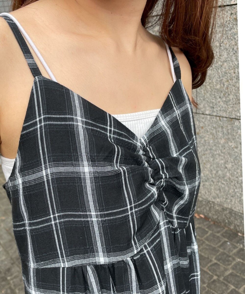 WEGO チェックイレヘムキャミワンピース 