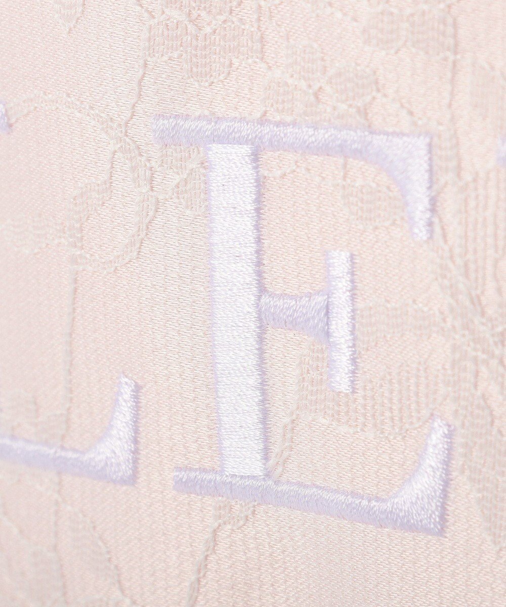 Maison de FLEUR リボンレースブランドロゴ刺繍スクエアトート 