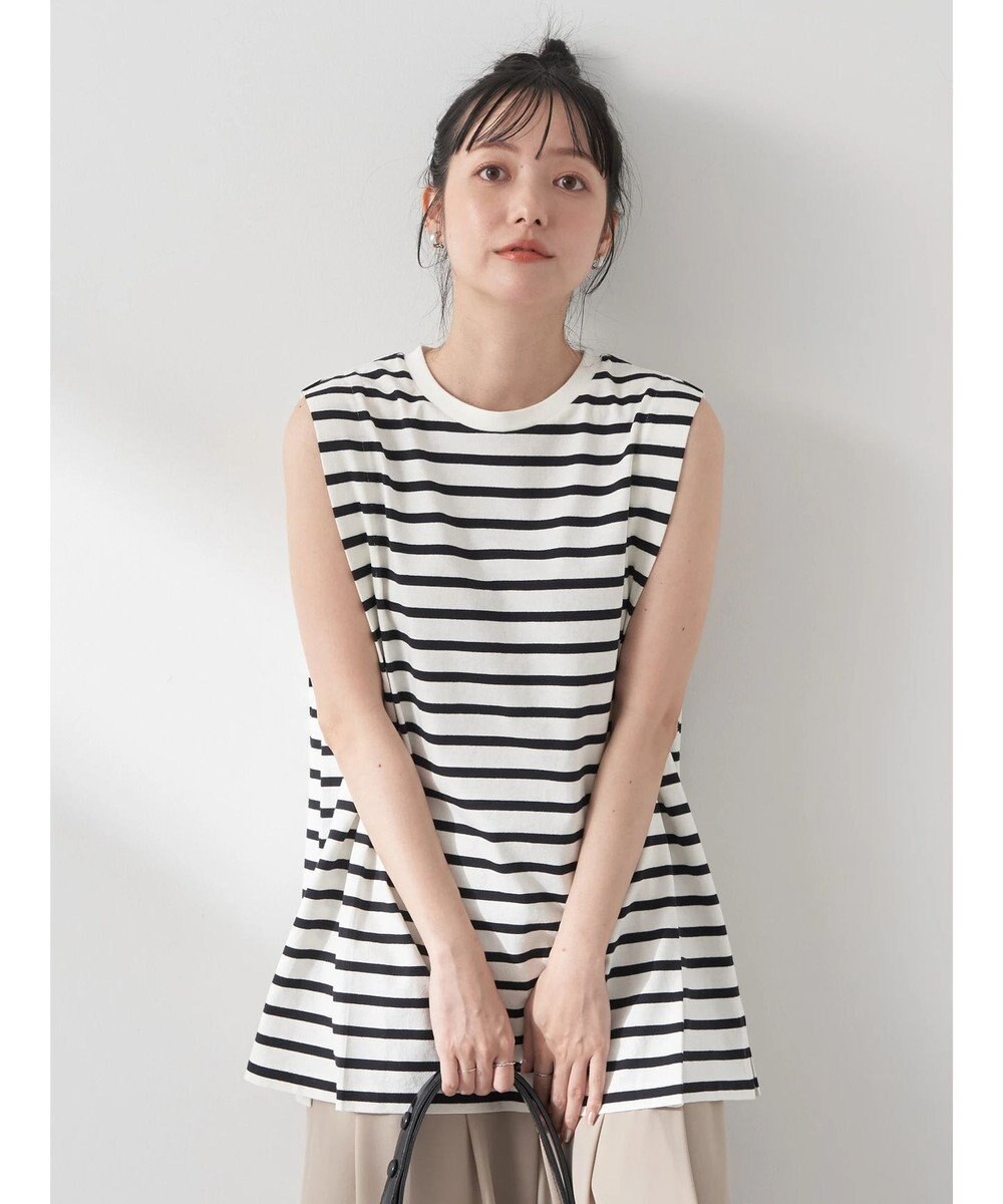 earth music&ecology ボクシーノースリーブチュニック 