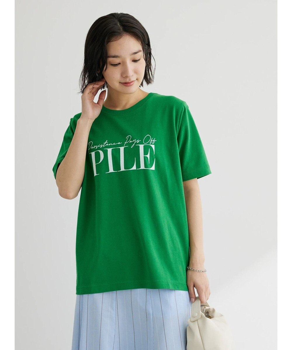 Green Parks レトロロゴレギュラーＴシャツ Blue Green