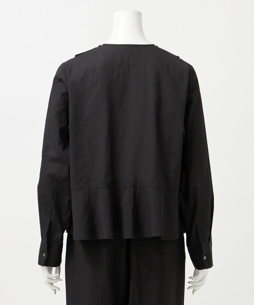 23区 【GOLD LABEL】トリアセテートオーガンジー プリーツブラウス 