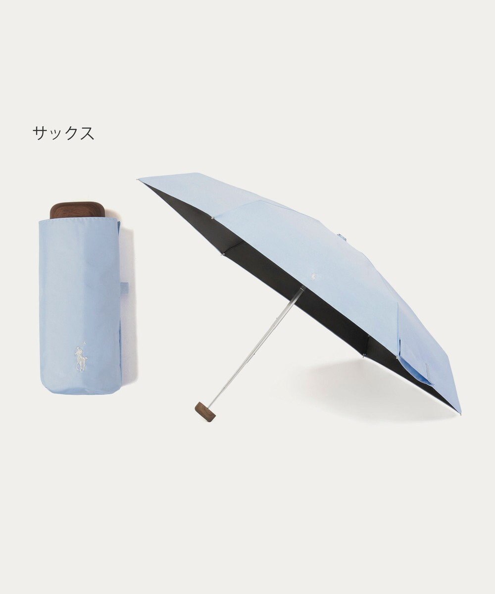 MOONBAT 【WEB限定】POLO RALPH LAUREN(ポロ ラルフローレン) 晴雨兼用日傘 折りたたみ傘 コンパクト PPワンポイント刺繍 一級遮光 遮熱 UV 