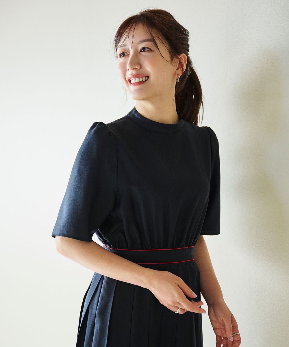 #Newans 〈花乃まりあさんコラボ〉ワイドプリーツワンピース 