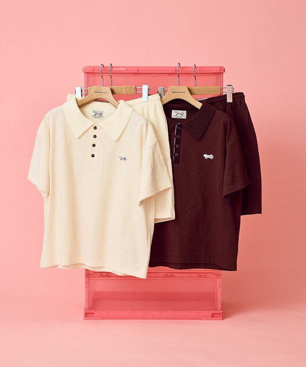 AMERICAN HOLIC 【PENNEY'S】配色ポロ+ショートパンツ 