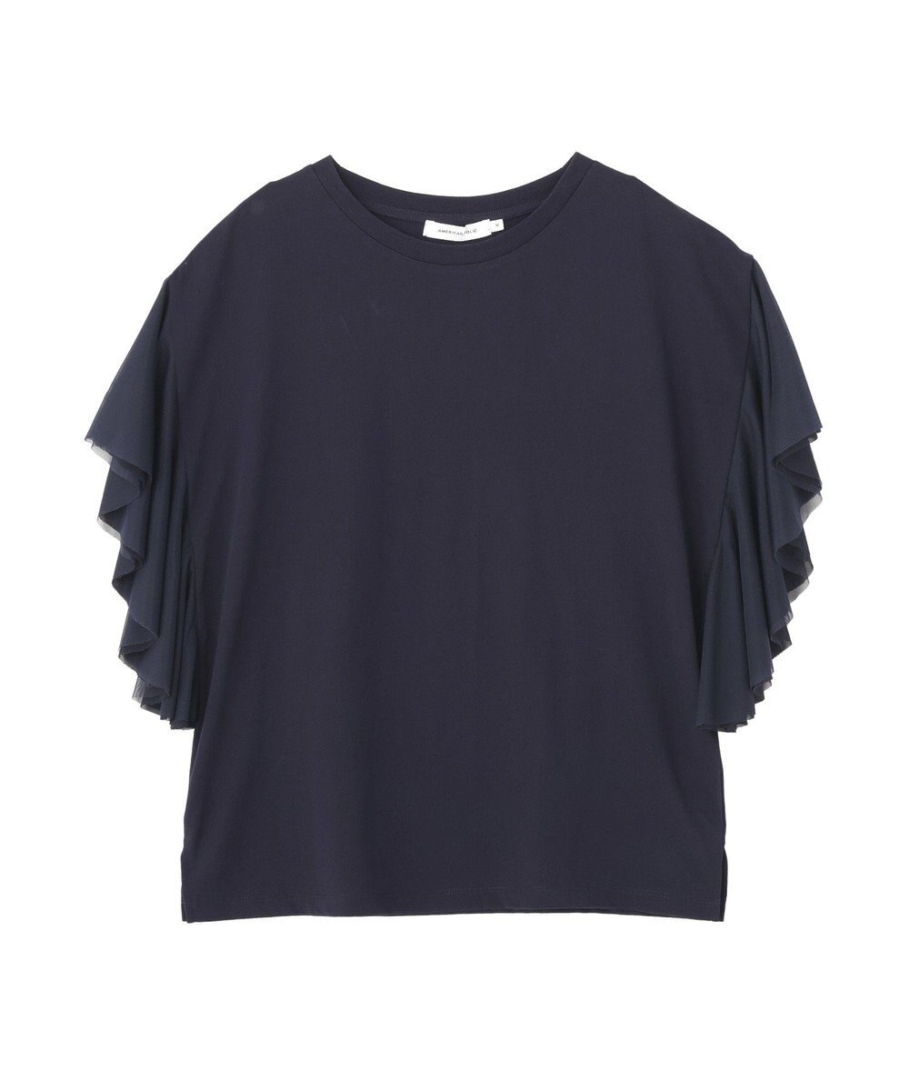 AMERICAN HOLIC 【WEB限定】袖チュールサイドスリットプルオーバー 
