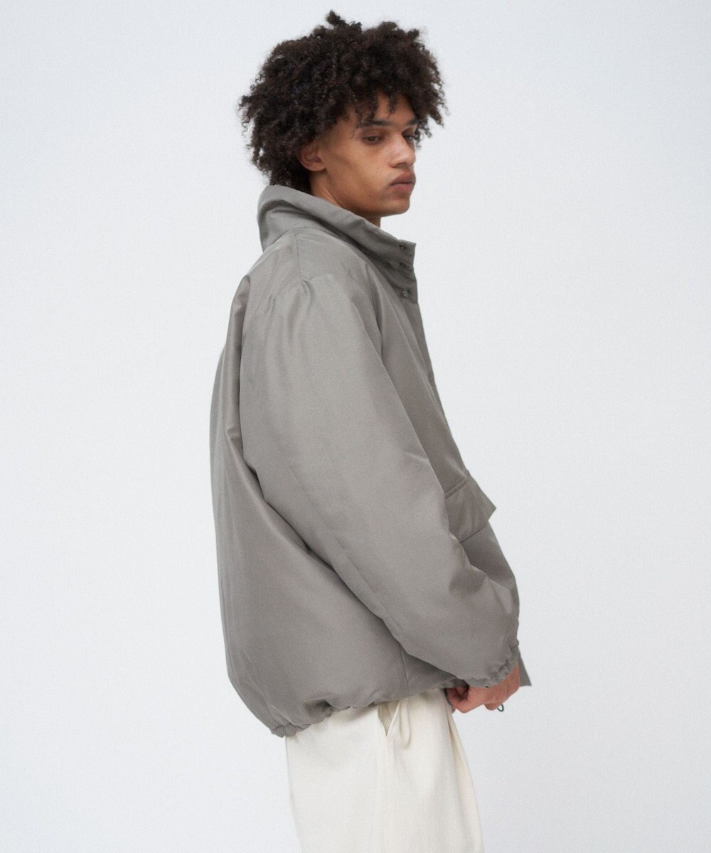 ATON ACRYLIC COATED SILK | パッドスタンドコーチジャケット - UNISEX 