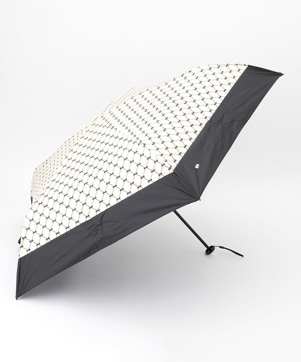 TOCCA 【晴雨兼用・UVカット率(紫外線遮蔽率)99.9%以上・遮光率99.9%以上・防水】CHECKER RIBBON LIGHT UMBRELLA 超軽量折り畳み傘 