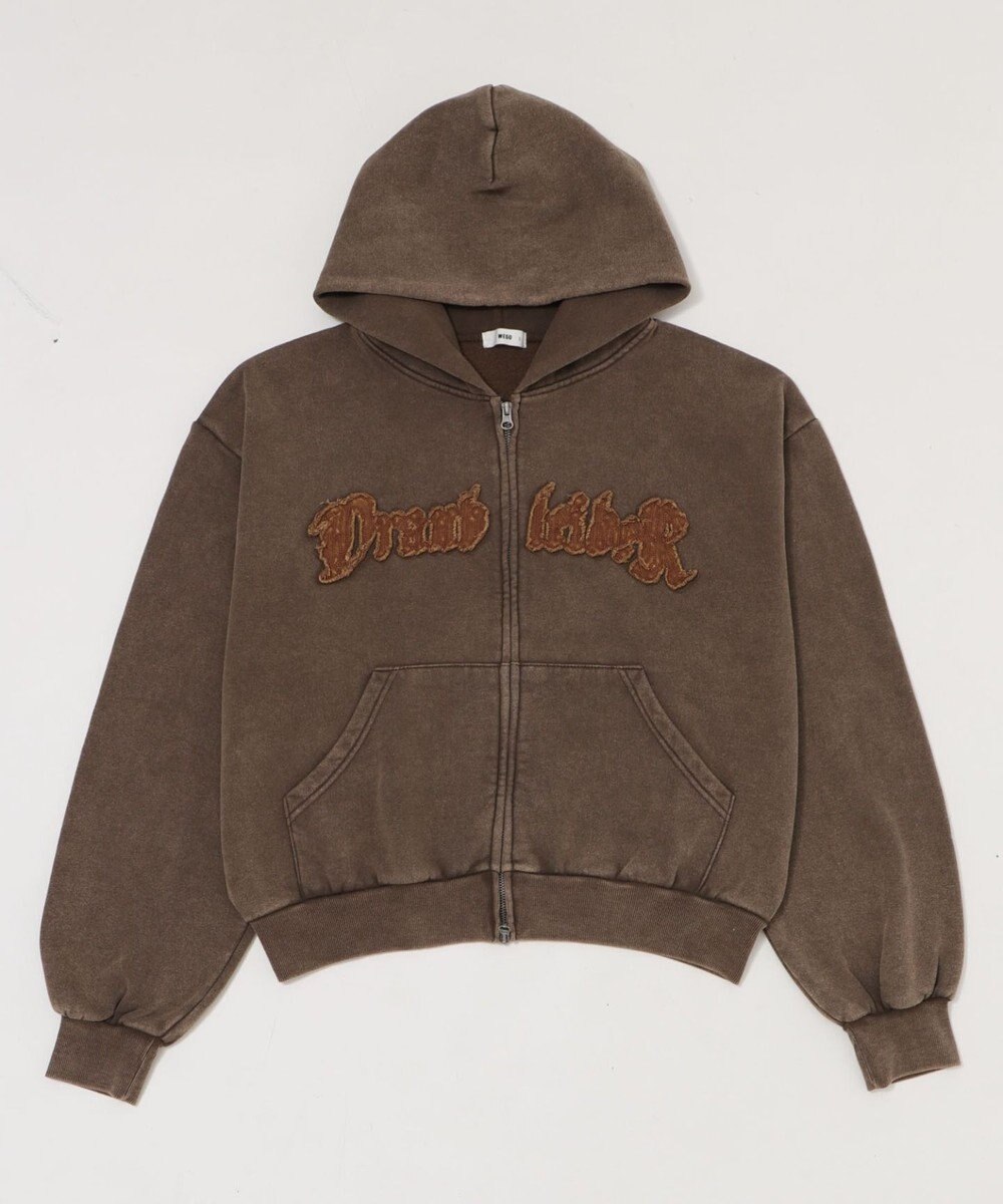 WEGO 【ユニセックス着用ITEM/MLサイズ展開】ショートグラフィックZIPパーカー 