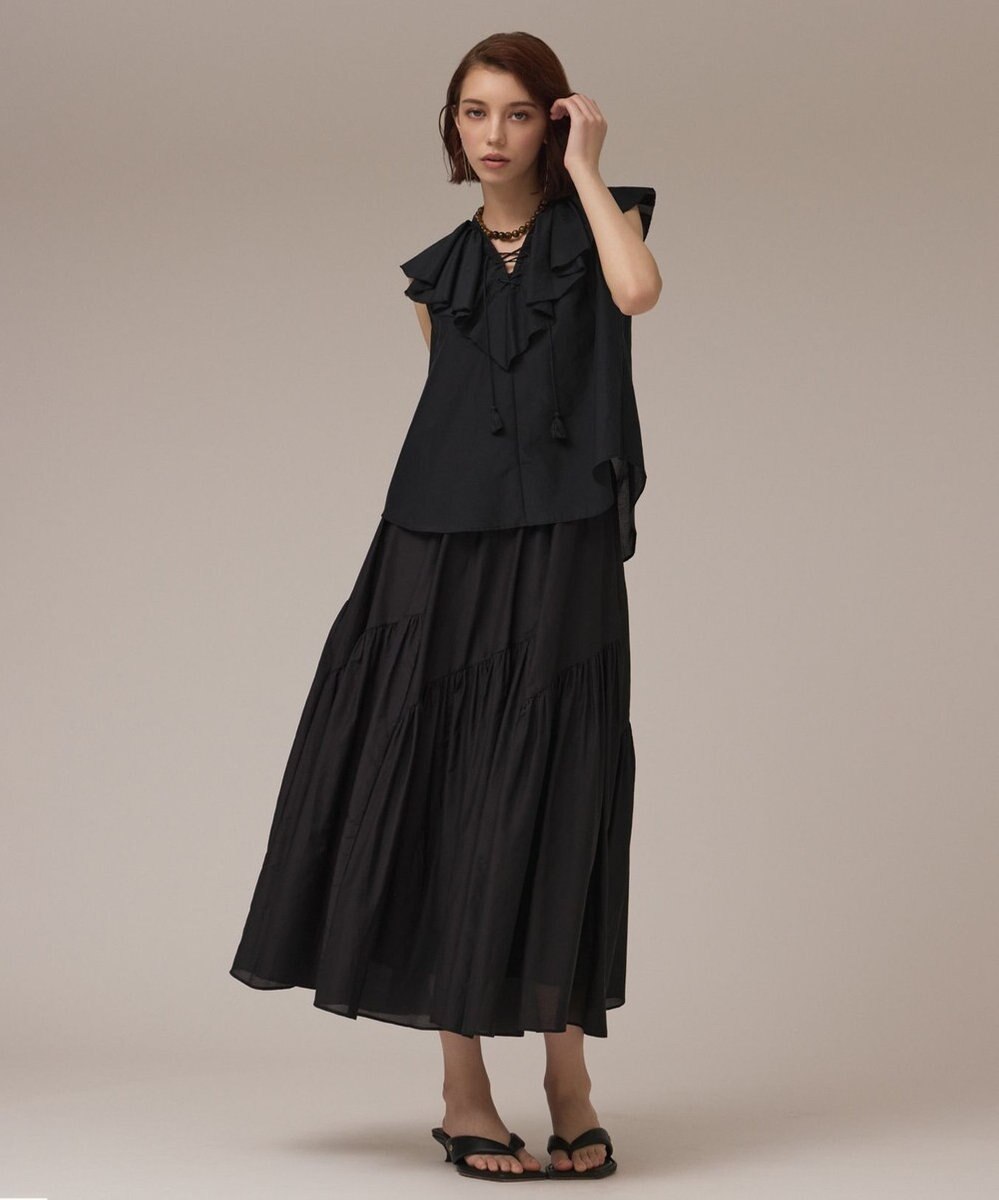 GRACE CONTINENTAL コットンシルクカフタントップ 