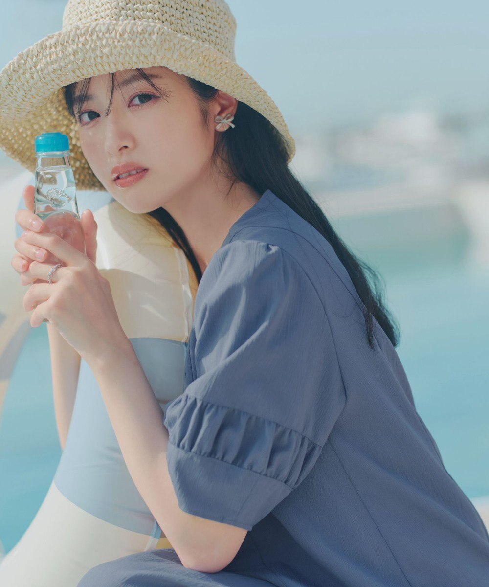 Tiaclasse 【選べる着丈・新色追加】ギャザーランタンスリーブワンピース 