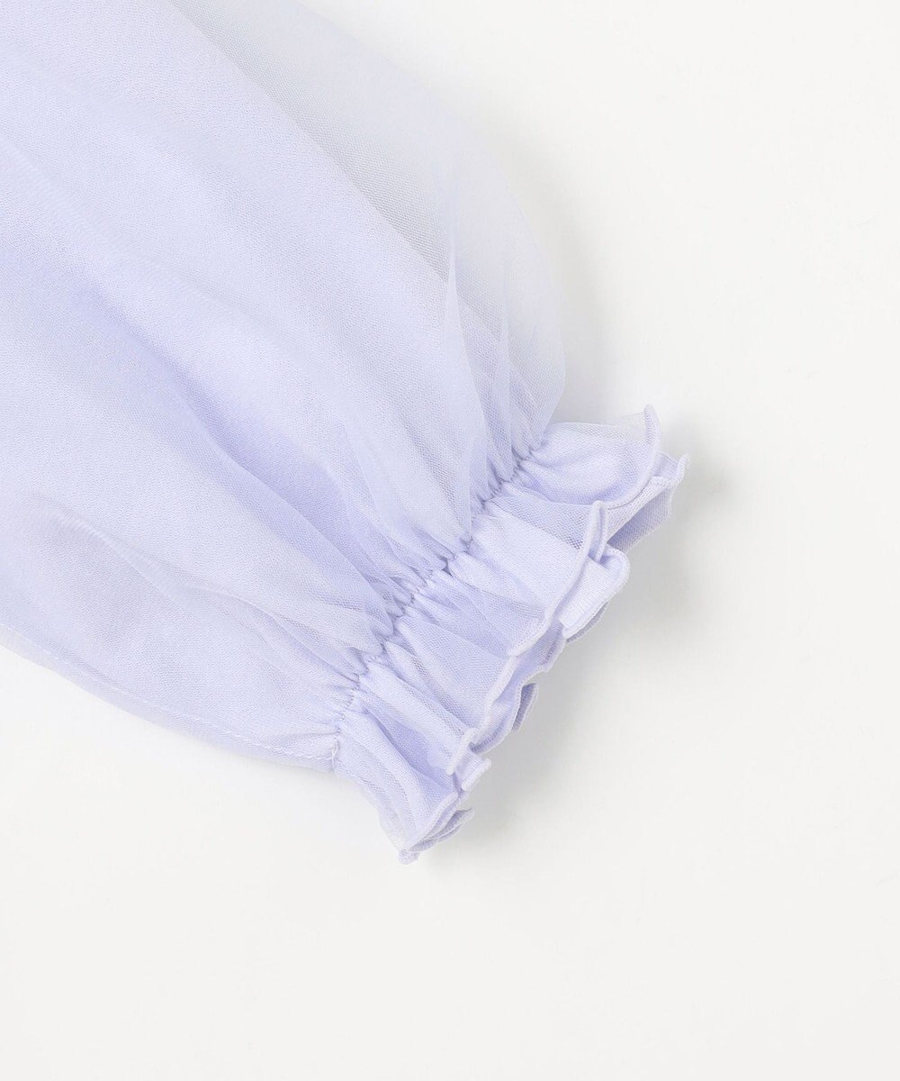 ANY KIDS チュール袖 七分Tシャツ 