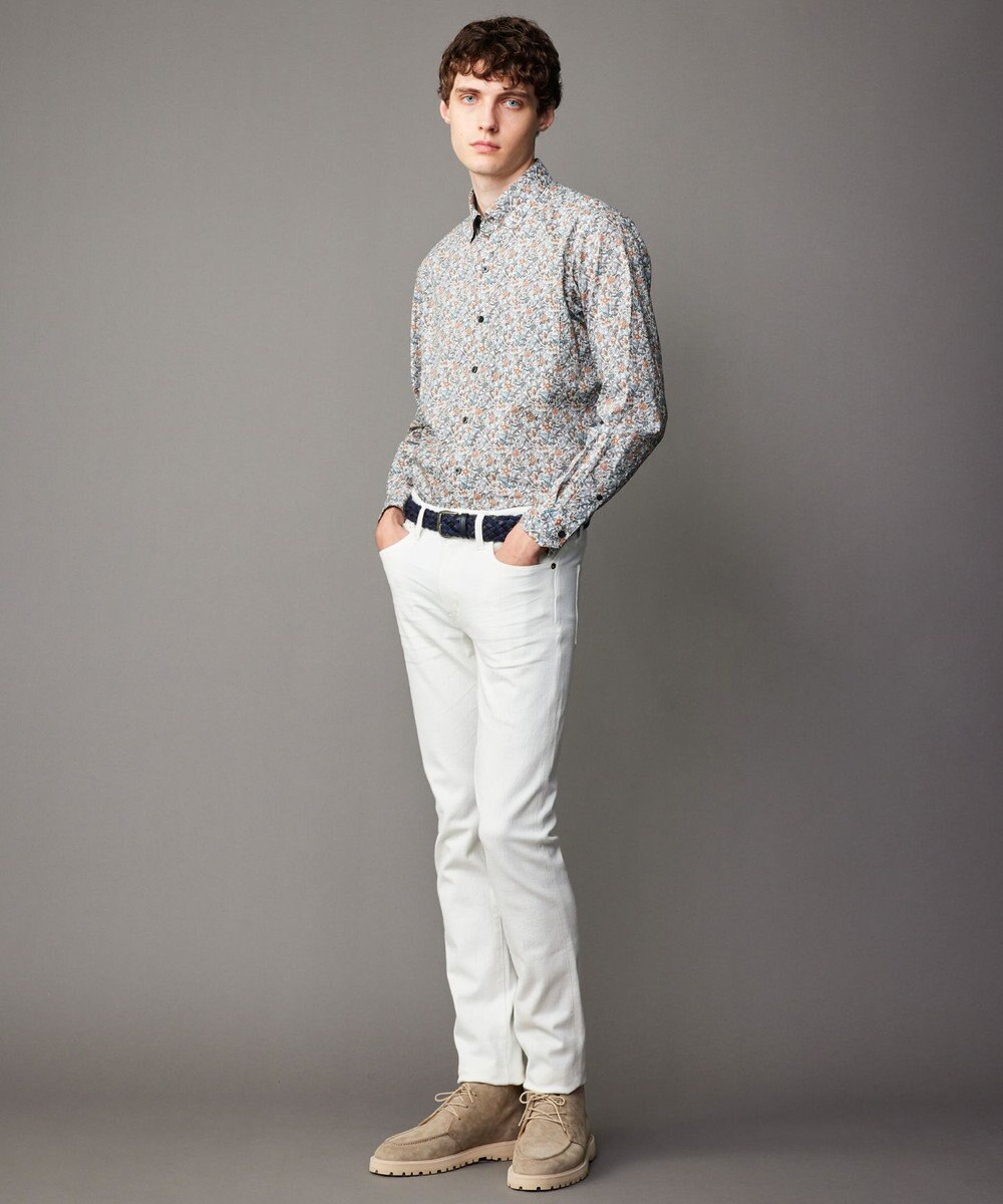 JOSEPH ABBOUD 【洗える】リバティプリント シャツ 