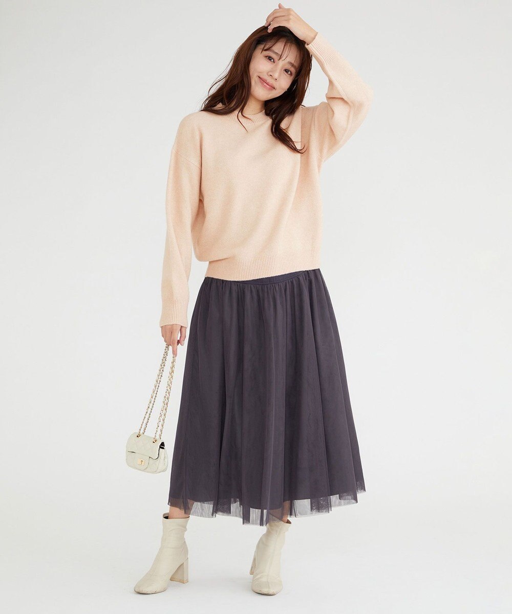 Feroux 【洗える】クルーネックニット プルオーバー 