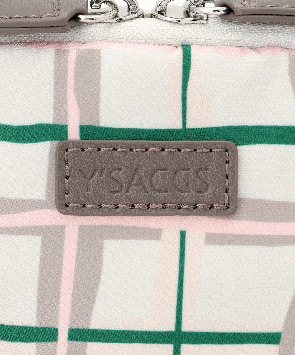 Y'SACCS 総柄プリントハーフムーンポーチ 