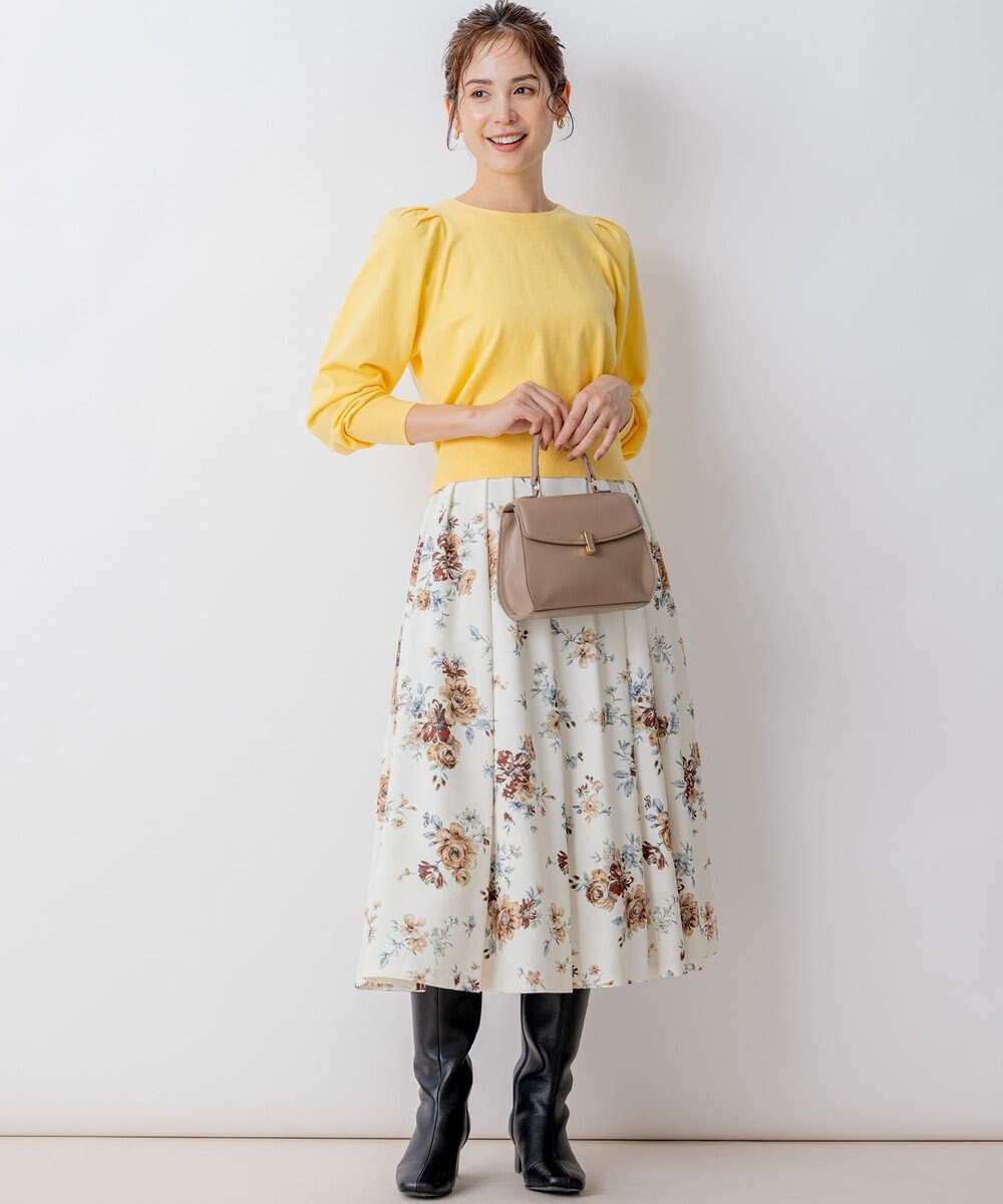 組曲 L 【前後着用可】BOREROタックプルオーバー ニット 