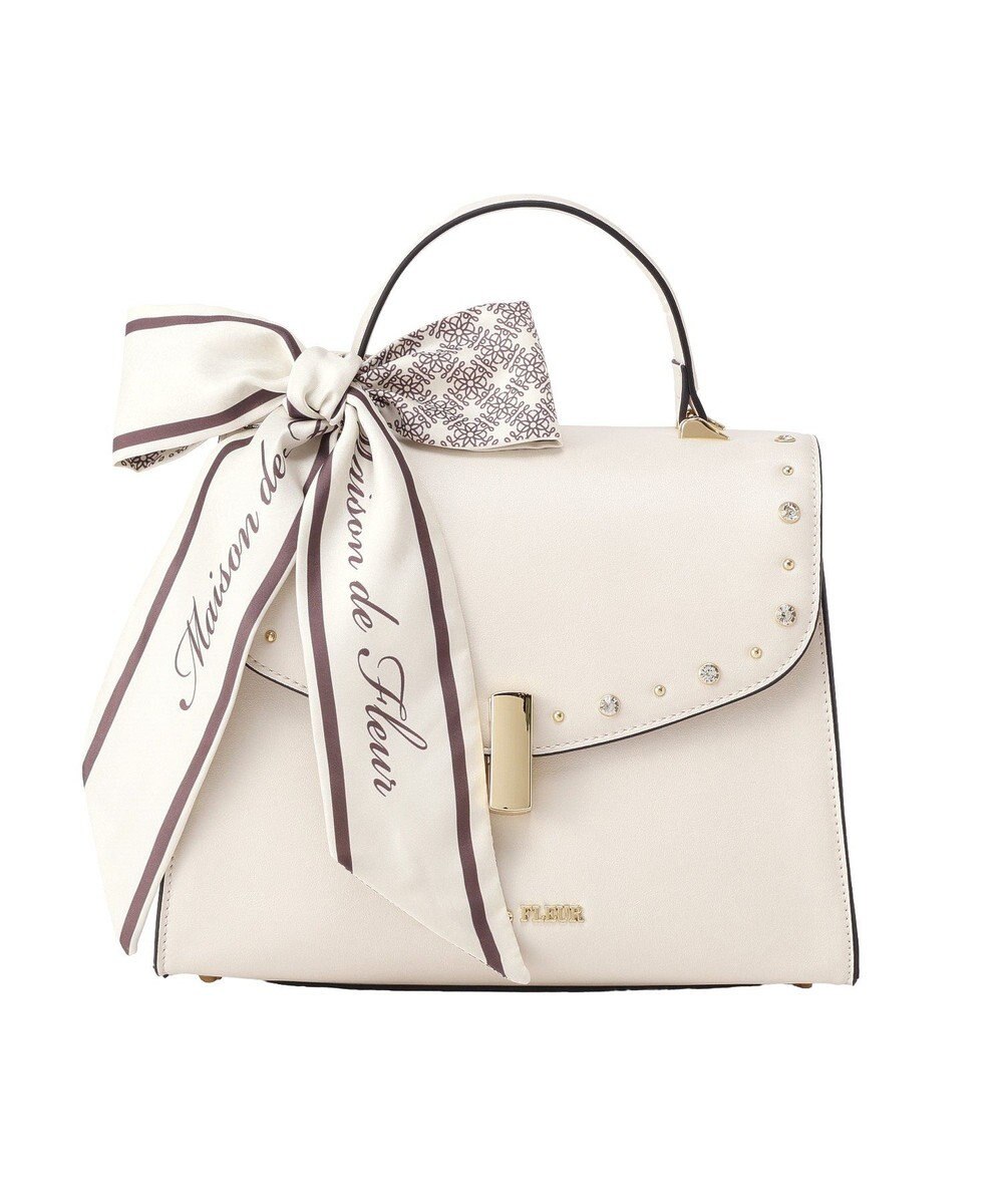 Maison de FLEUR スタッズフラップ２Ｗａｙバッグ 