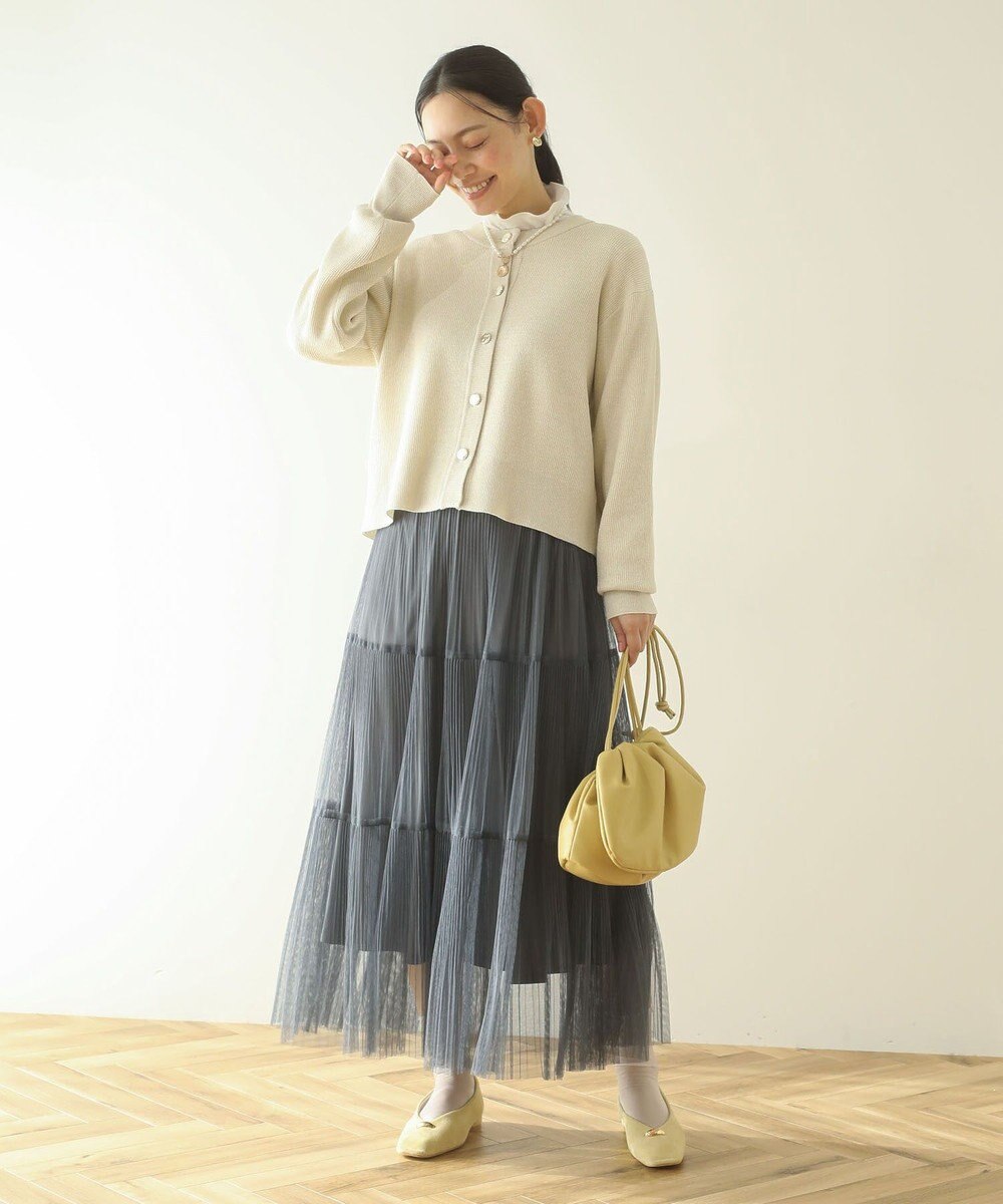 Green Parks アンチピリング金ボタンニットカーディガン 