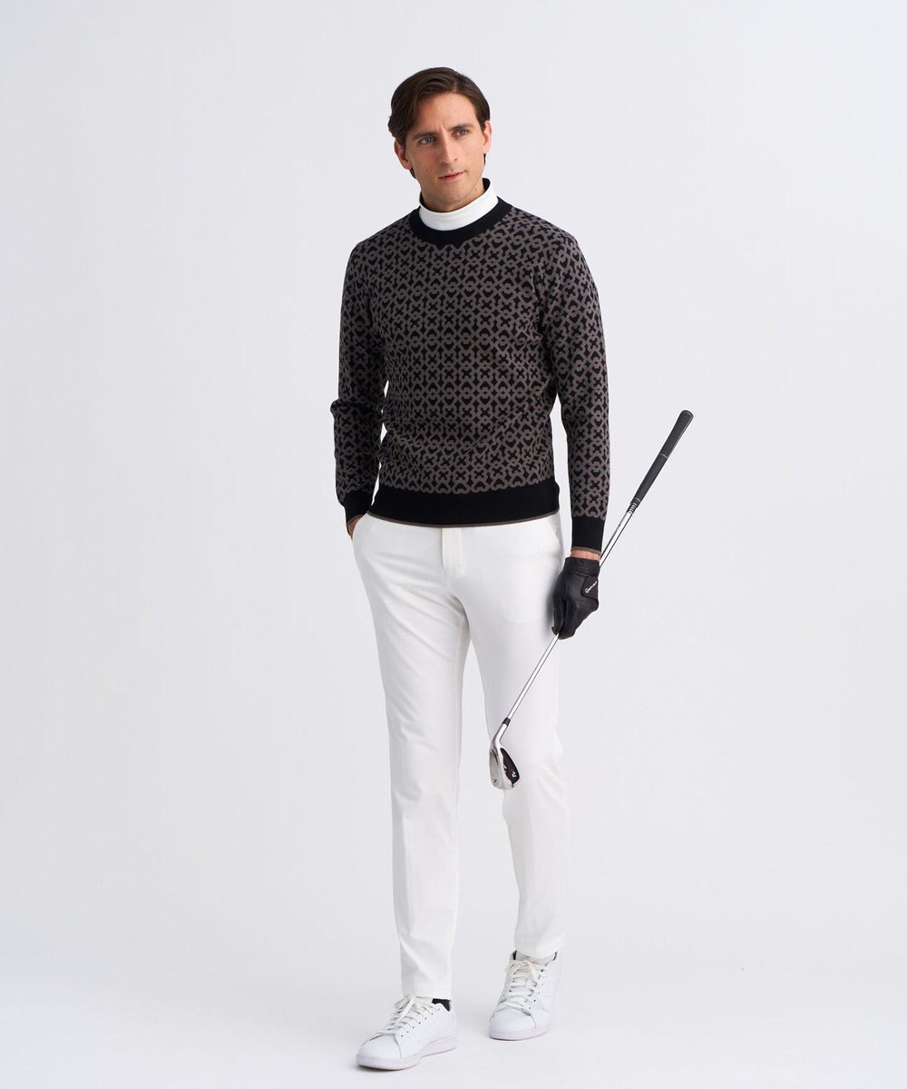 23区GOLF 【MEN】モノグラムジャガードニット 