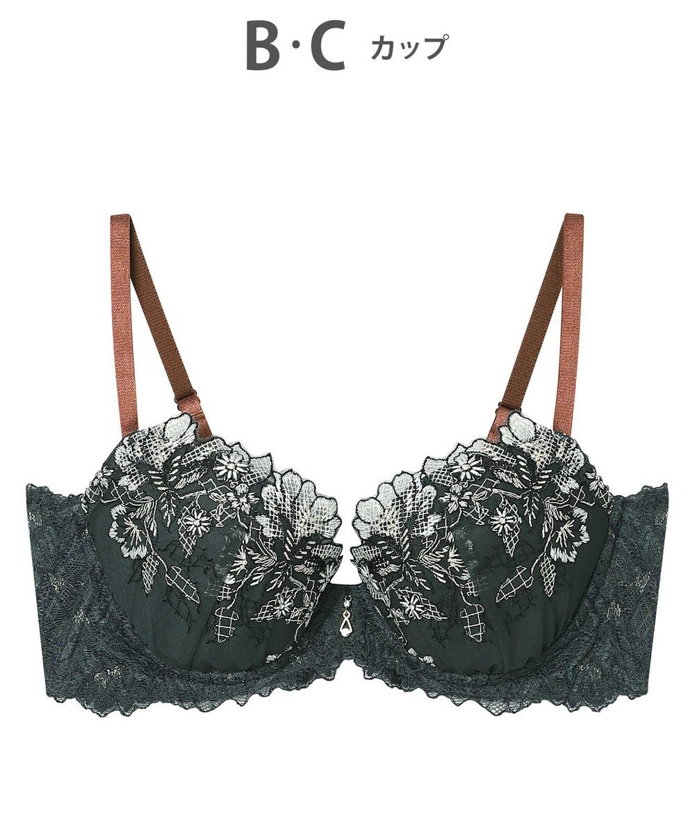 AMPHI ブラジャー ふっくらまる胸キープ 脇高設計 脇・背中スッキリ Gカップまで対応 大きいサイズ 【Hold Day Bra ホールドデイブラ】 BYJ305 アンフィ／ワコール 