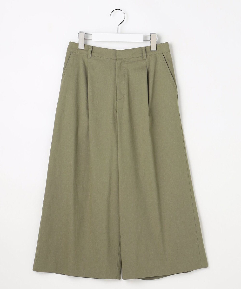 J.PRESS LADIES L 【人気素材】セルロースリネンストレッチ クロップド パンツ 