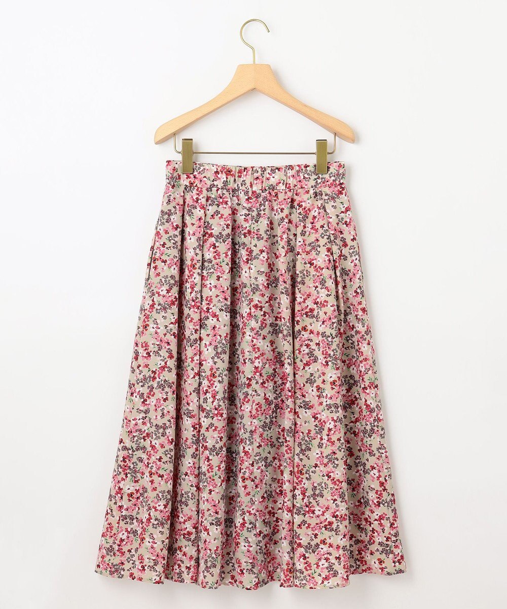 組曲 ニュアージュフラワープリント スカート 