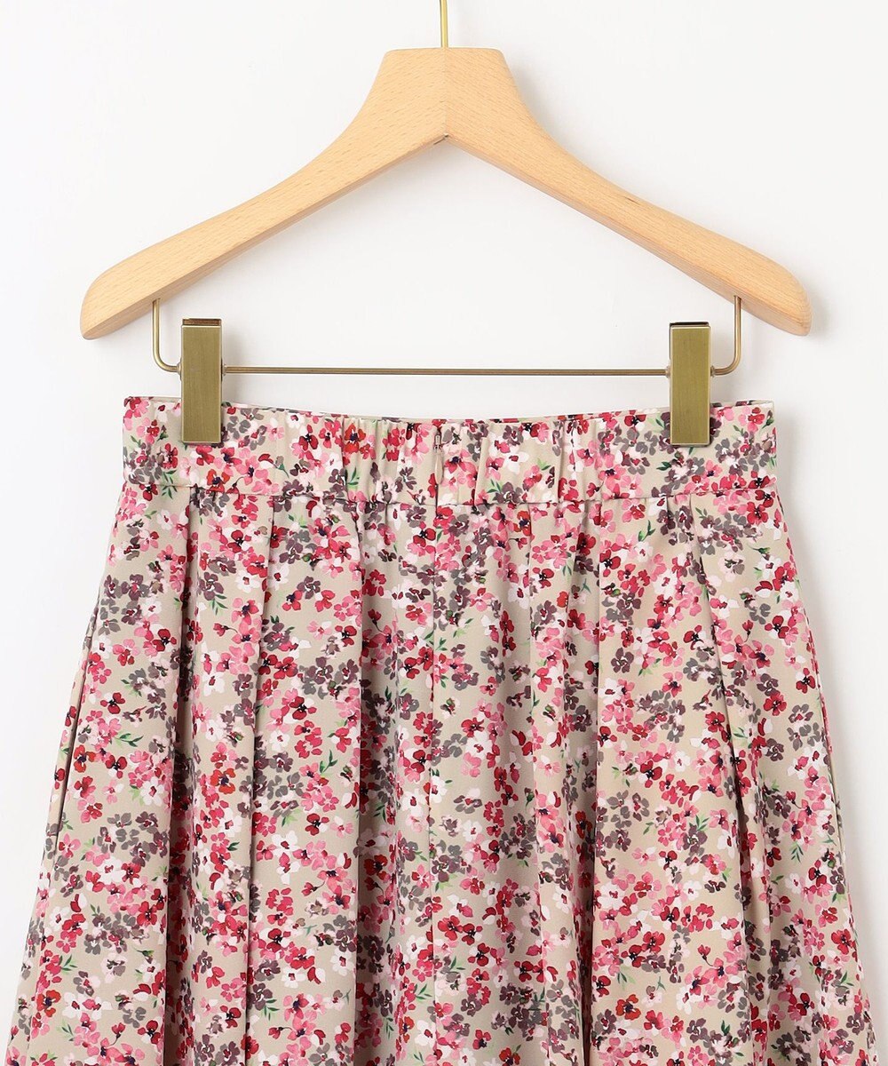 組曲 ニュアージュフラワープリント スカート 