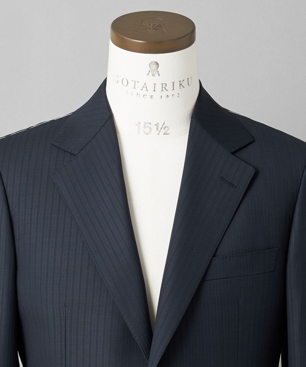 GOTAIRIKU 通年仕様【DORMEUIL/ドーメル】ミレニアル  3ピーススーツ(ネイビー) 