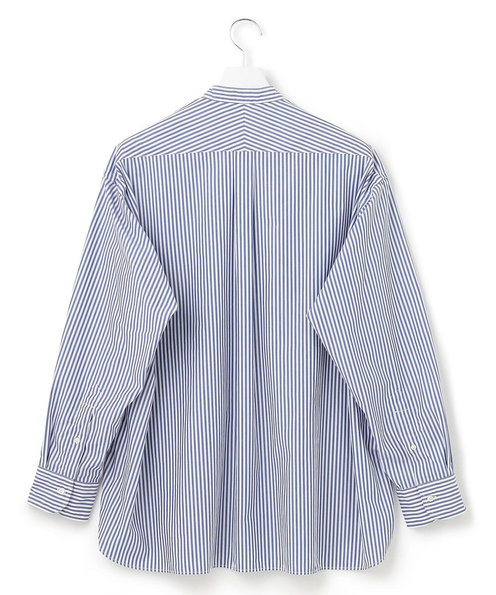 J.PRESS YORK STREET 【UNISEX】タイプライターストライプ バンドカラーシャツ 