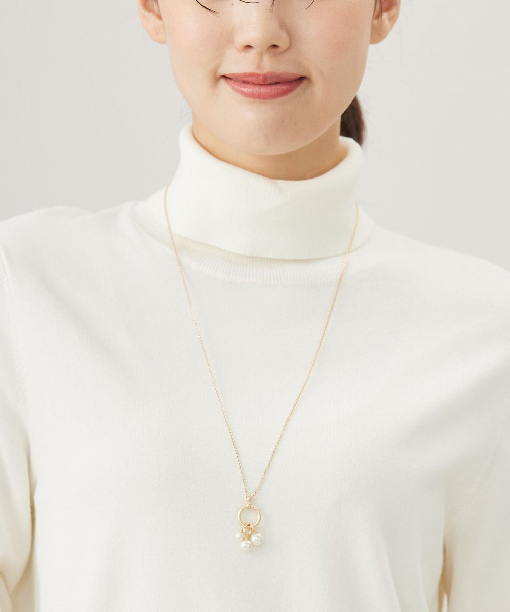 J.PRESS LADIES リングパール ワントップ ネックレス 