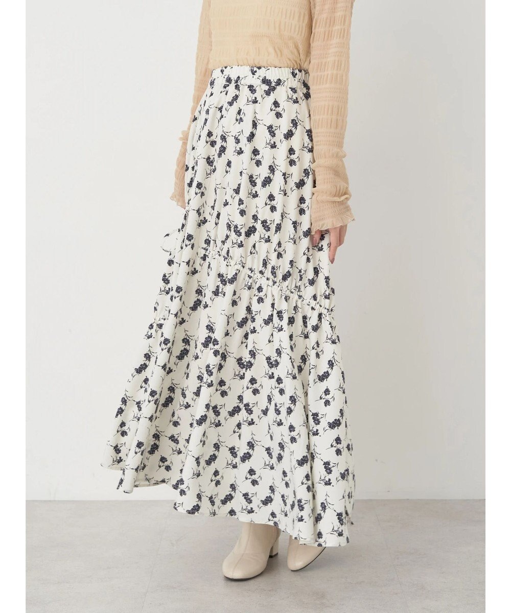 earth music&ecology ドロストギャザーフレアスカート 