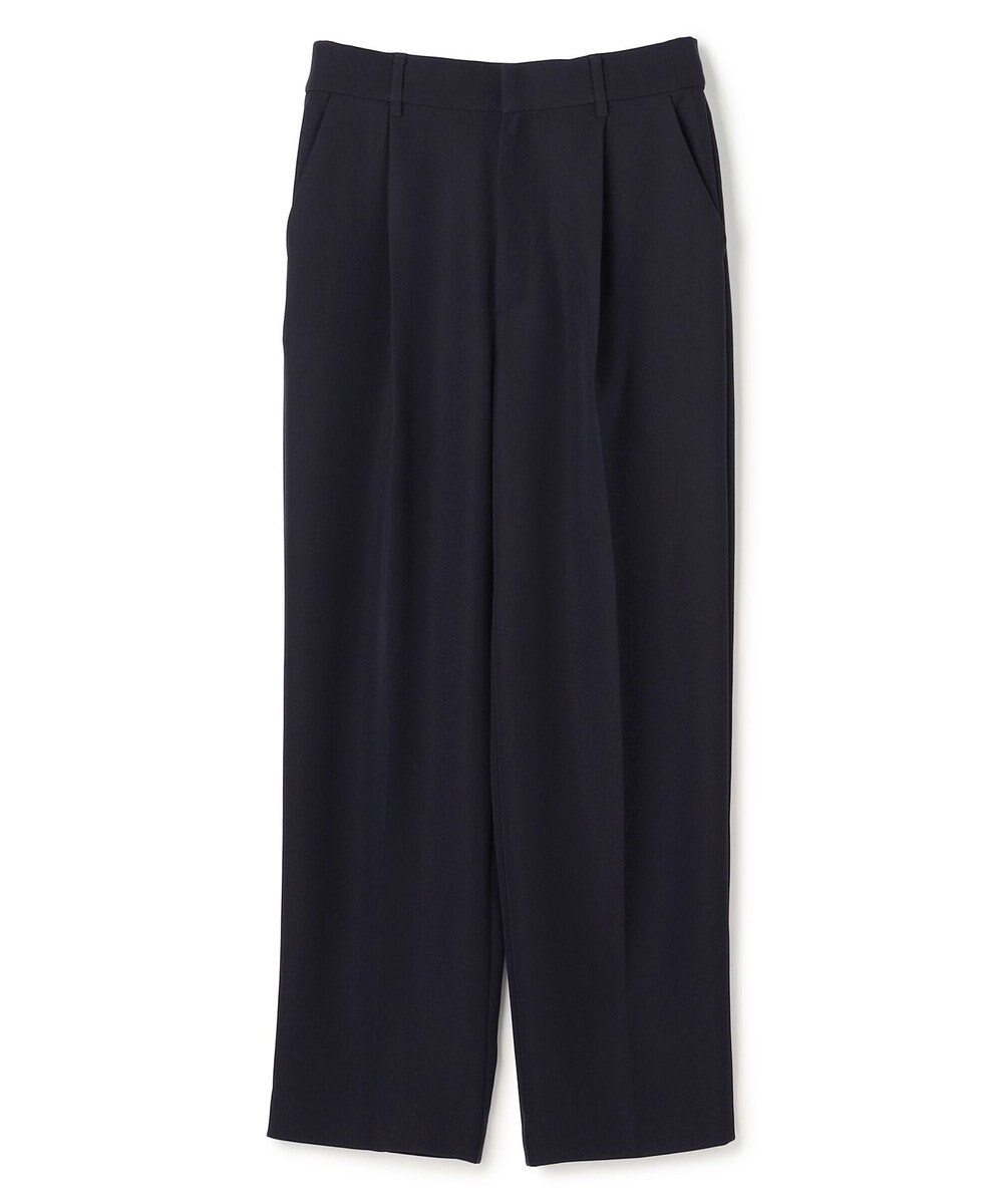 UNFILO 【ウエストゴム/セレモニー】ドライダブルクロス タックテーパードパンツ 