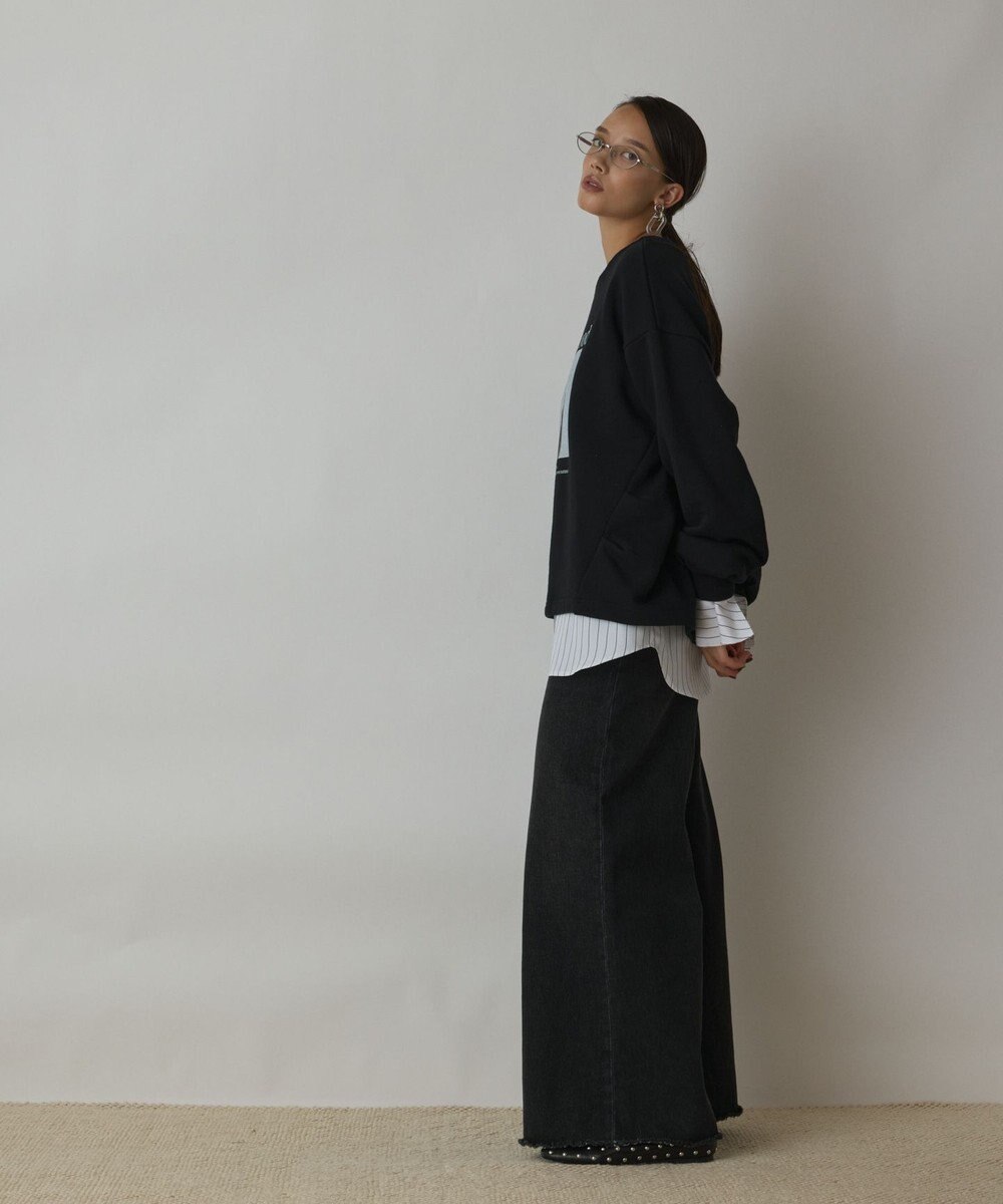 GRACE CONTINENTAL Catphoto裏毛トップ 