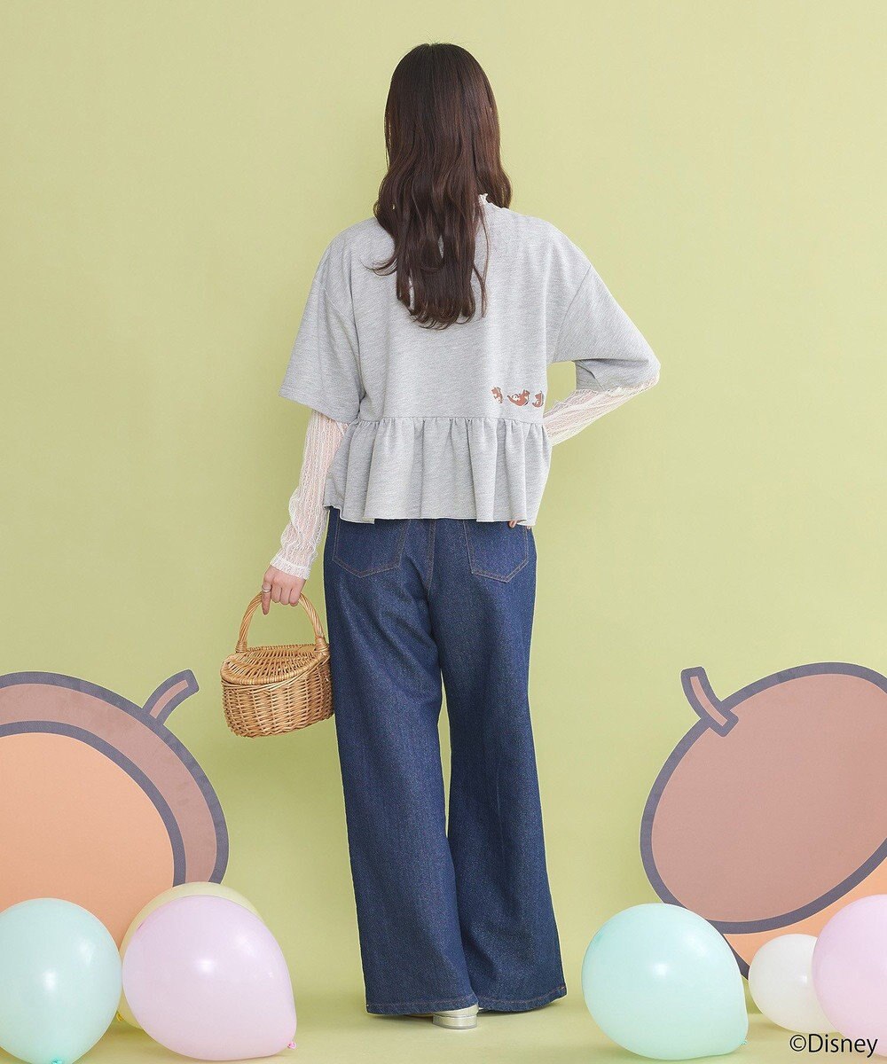 earth music&ecology チップ＆デール／フリル裏毛プルオーバー 