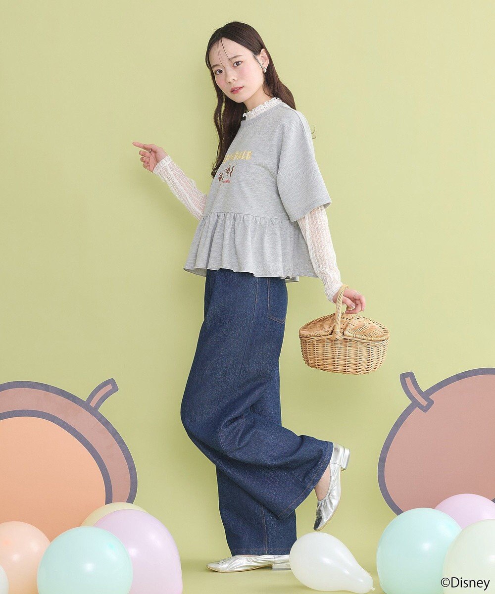 earth music&ecology チップ＆デール／フリル裏毛プルオーバー 