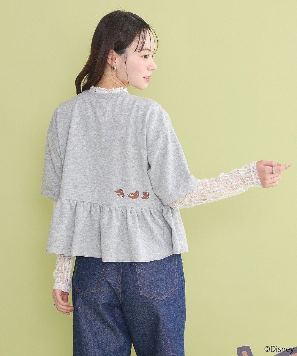 earth music&ecology チップ＆デール／フリル裏毛プルオーバー 