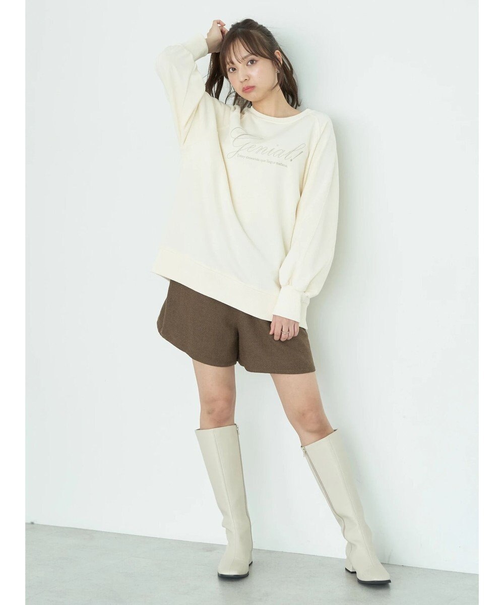 earth music&ecology 裏毛ロゴチュニック 