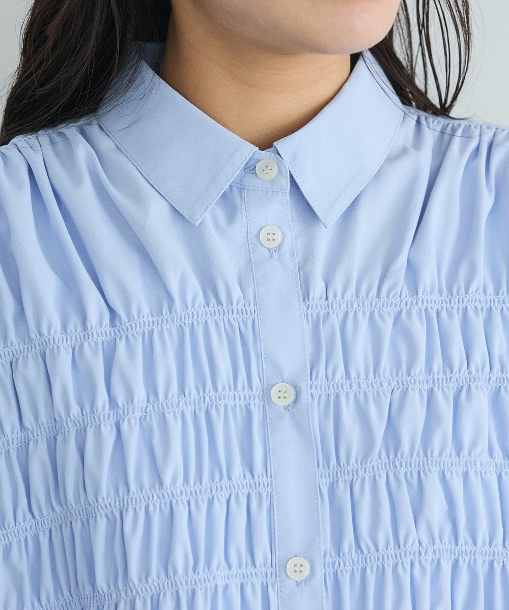 CRAFT STANDARD BOUTIQUE シャーリングショートスリーブブラウス 