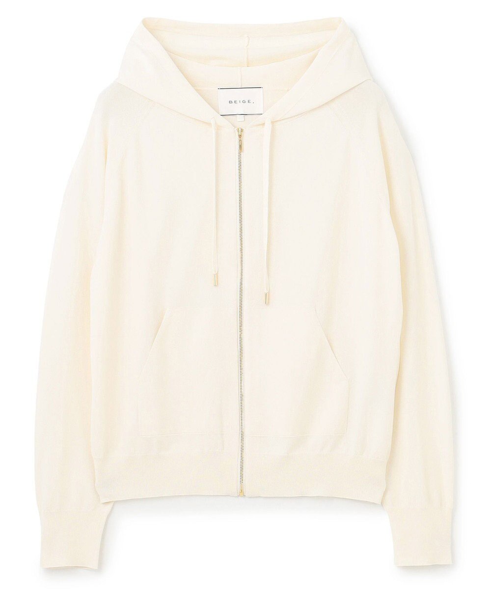 BEIGE， 【WEB限定・洗える】MONSTERA / フーデットニット 