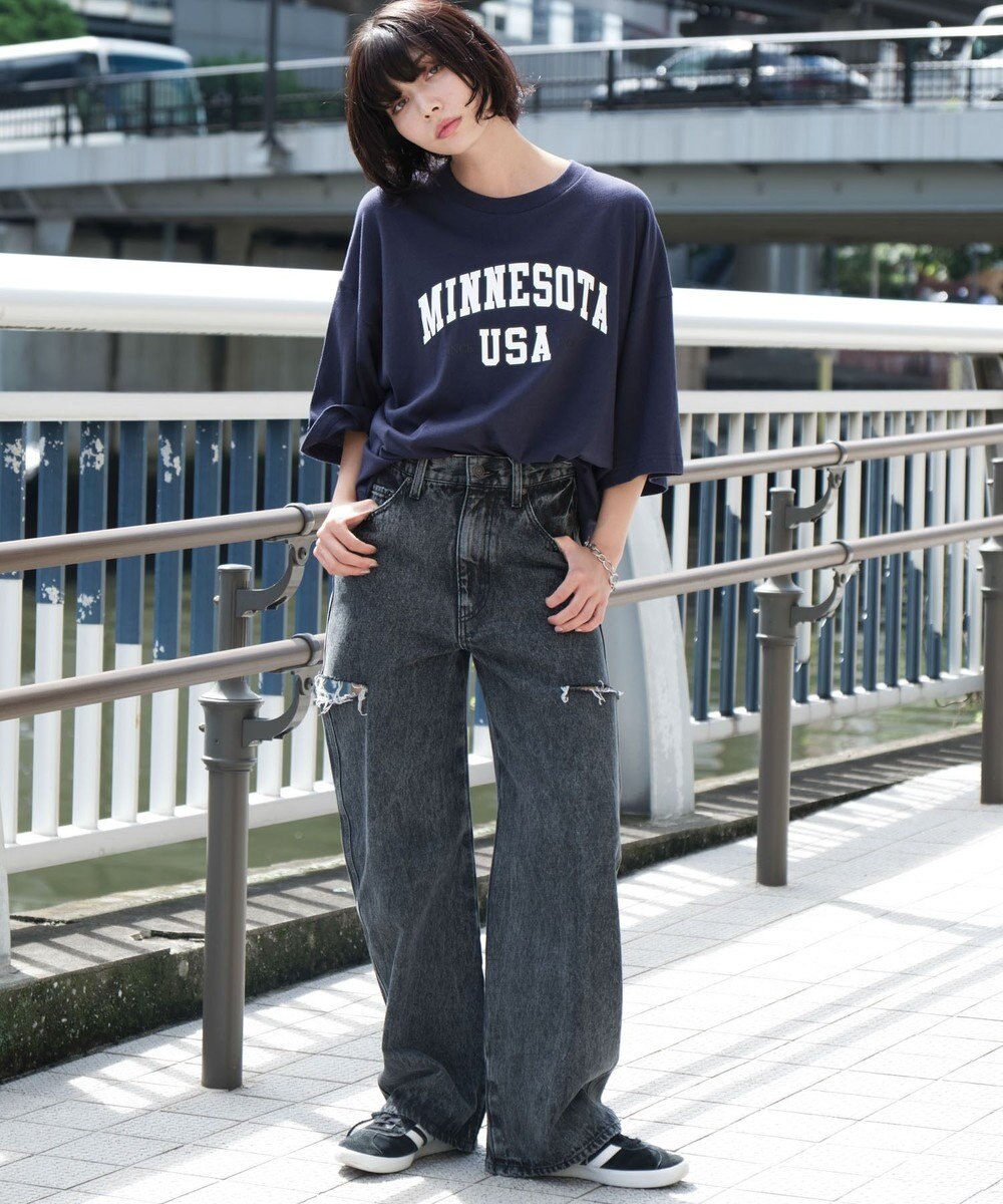 WEGO 【ユニセックス着用ITEM】カレッジロゴプリントT（SS） 