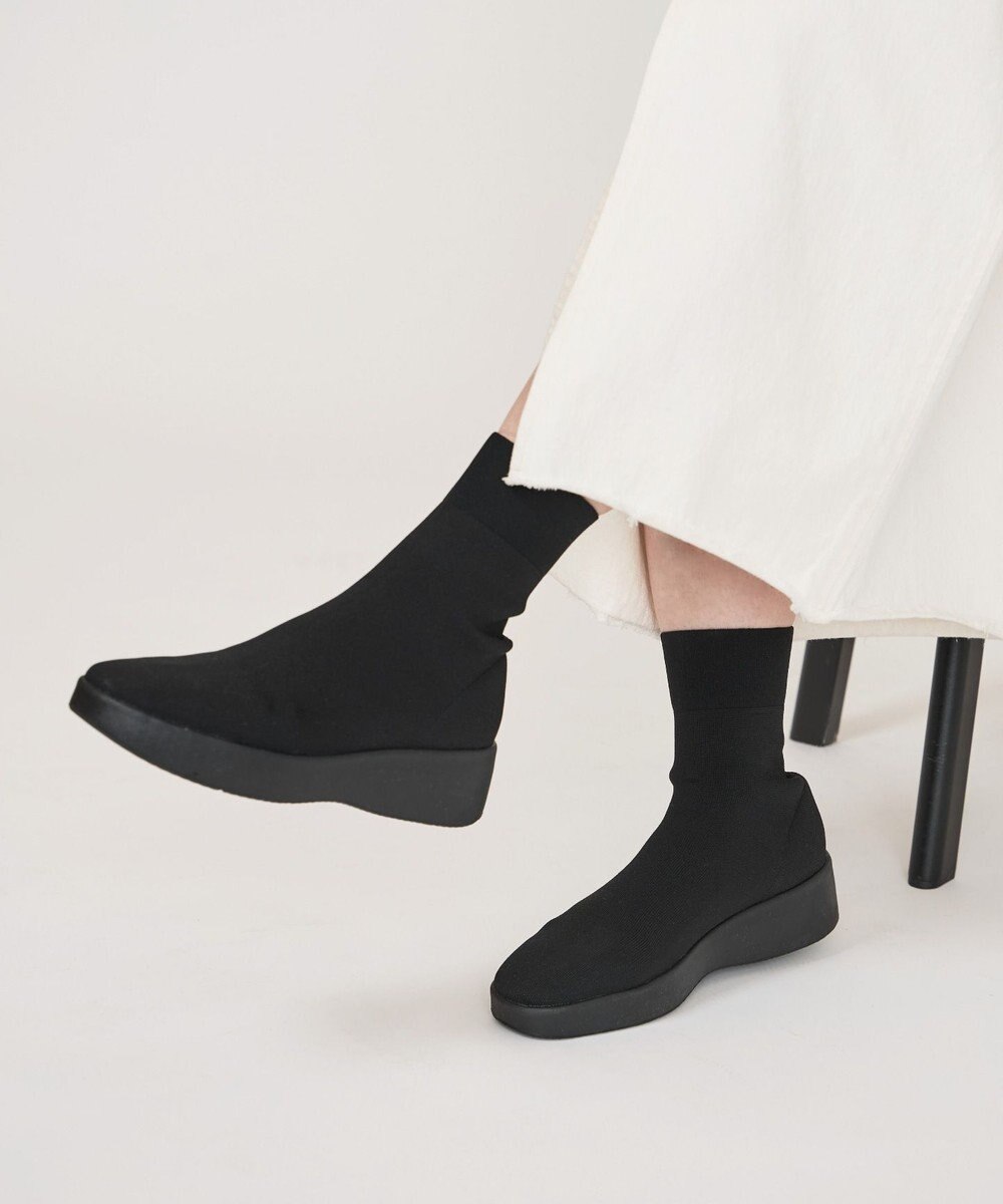 steppi 【防水/洗える】プラットフォーム ストレッチブーツ 