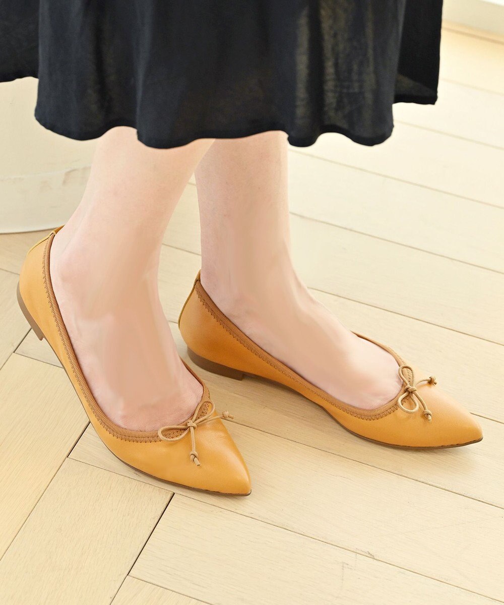 nouvelleRobe Oū 新色追加【本革・高反発】Pointed ポインテッドトゥ バレエシューズ 