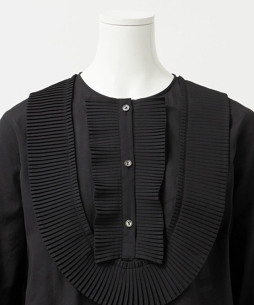 23区 【GOLD LABEL】トリアセテートオーガンジー プリーツブラウス 